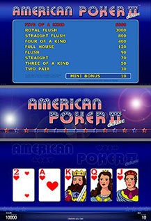 American Poker II - game screens