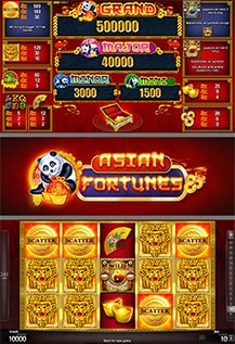 Asian Fortunes - game screens