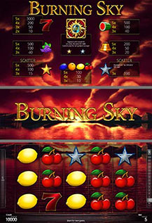 Burning Sky - game screens