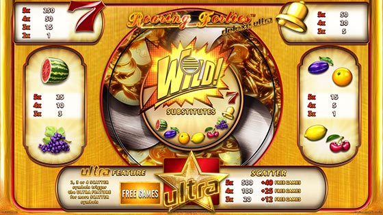 Roaring Forties deluxe ultra - pay table